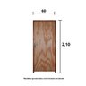 Kit Porta Lisa de Madeira Mescla 60 X 210 Batente Ecológico 9cm Fechadura Comum Lado Direito - Hale - 4