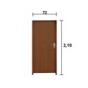 Ver imagem 7 de Kit Porta Lisa de Madeira Padrão Imbuia 72 X 210 Batente Ecológico 11cm Fechadura Comum Lado Esquerd