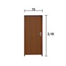 Kit Porta Lisa de Madeira Padrão Imbuia 72 X 210 Batente Ecológico 11cm Fechadura Comum Lado Esquerd - 7