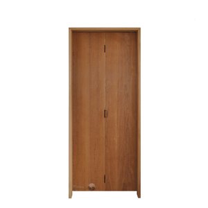 Kit Porta Camarão de Madeira Padrão Imbuia 62 X 210 Batente 14 cm com Ferragens Lado Esquerdo - Hale