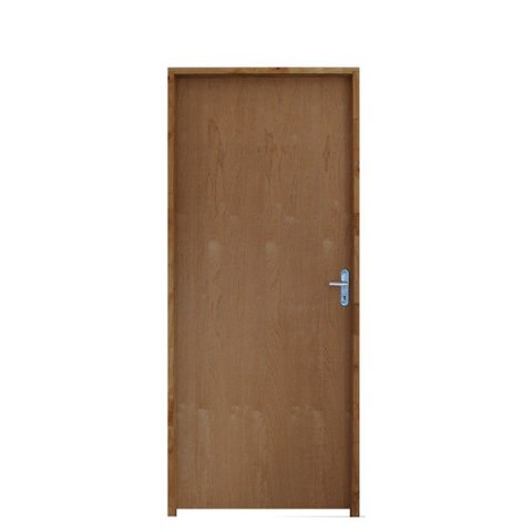 Kit Porta Lisa de Madeira Padrão Imbuia 72 X 210 Batente Ecológico 11cm Fechadura Comum Lado Direito
