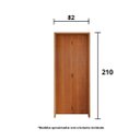Ver imagem 4 de Kit Porta Camarão de Madeira Padrão Imbuia 82x 210 Batente 14 Cm S/ Trinco Lado Direito - Hale