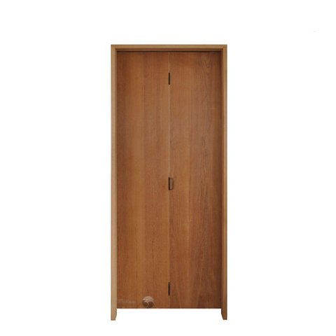 Kit Porta Camarão de Madeira Padrão Imbuia 62 X 210 Batente 14 Cm S/ Trinco Lado Direito - Hale