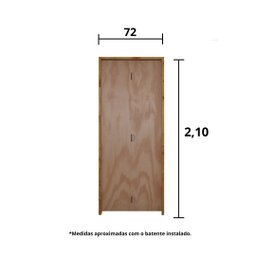 Kit Porta Camarão de Madeira Mescla 72 X 210 Batente Ecológico 11 Cm com Ferragens Lado Esquerdo - H - 7