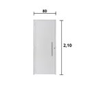 Ver imagem 2 de Porta Lambril C/puxador Aluminio Branco 2.10 X 0.80 Lado Esquerdo -hale