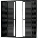 Ver imagem 1 de Porta de Aluminio Balcão 6 Folhas com Trinco Linha Leve:2,10 X 1,50/preto