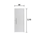 Ver imagem 3 de Porta Lambril C/puxador Aluminio Branco 2.10 X 0.80 Lado Direito - Hale
