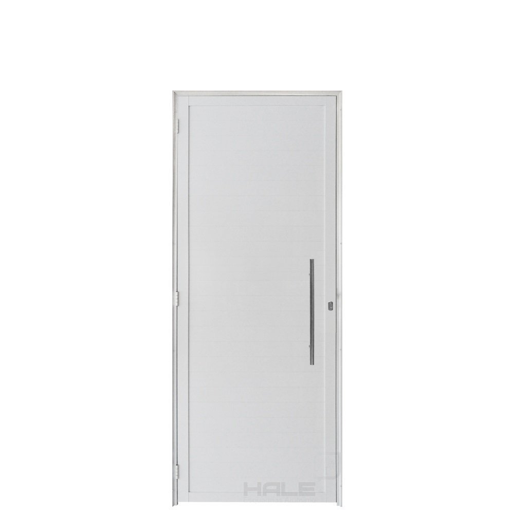 Porta Lambril C/Puxador Aluminio Branco 2.10 x 0.80 Lado Direito - Hale