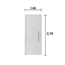 Ver imagem 3 de Porta Lambril C/Puxador Alumínio Branco 2.10 x 1.00 Lado Direito - Hale