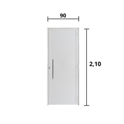 Porta Lambril C/Puxador Alumínio Branco 2.10 x 0.90 Lado Esquerdo - Hale - 3