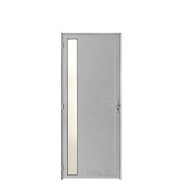 Porta Lambril C/visor e Fechadura Aluminio Branco 2.10 X 0.80 Lado Direito - Hale - 1