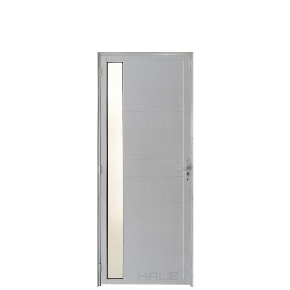 Porta Lambril C/Visor E Fechadura Aluminio 2.10 x 1.00 Branco Lado Direito - Hale