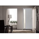 Ver imagem 2 de Porta Lambril C/Visor E Fechadura Aluminio 2.10 x 1.00 Branco Lado Direito - Hale