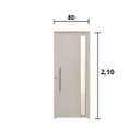 Ver imagem 3 de Porta Lambril C/Visor E Puxador Aluminio Branco 2.10 x 0.80 Lado Esquerdo - Hale