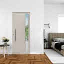 Ver imagem 2 de Porta Lambril C/Visor E Puxador Aluminio Branco 2.10 x 0.80 Lado Esquerdo - Hale