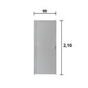 Ver imagem 2 de Porta Lambril C/Fechadura Aluminio Branco 2.10 x 0.90 Lado Direito - Hale