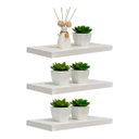 Ver imagem 1 de Kit 3 Prateleiras 30 x 15cm Branco Espessura 25mm Suporte Invisível