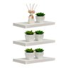 Kit 3 Prateleiras 30 x 20cm Branco Espessura 25mm Suporte Invisível - 1