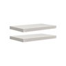 Kit 2 Prateleiras 30 x 20cm Branco Espessura 25mm Suporte Invisível - 2