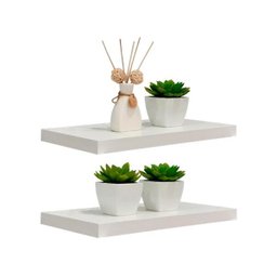 Kit 2 Prateleiras 30 x 20cm Branco Espessura 25mm Suporte Invisível - 1