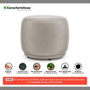 Ver imagem 3 de Kit 02 Puffs Decorativos Orgânicos Molly Redondo Veludo Bege - Desk Design