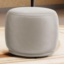 Ver imagem 2 de Kit 02 Puffs Decorativos Orgânicos Molly Redondo Veludo Bege - Desk Design