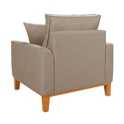 Poltrona Luxo Beny Decorativa Sala Recepção Living Linho - 5