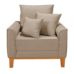 Poltrona Luxo Beny Decorativa Sala Recepção Living Linho - 3