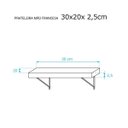 Ver imagem 3 de Prateleira 30 x 20cm Branco Espessura 25mm Mão Francesa