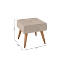 Ver imagem 4 de Kit Poltrona Decorativa com Puff Pequim Veludo Matrix Cor:linho Bronze