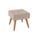 Ver imagem 5 de Kit Poltrona Decorativa com Puff Pequim Veludo Matrix Cor:linho Bronze