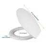 Tampa de Privada Assento Sanitário Universal Soft Oval Bco - 5