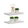 Kit 2 Prateleiras 40 x 20cm Branco Espessura 25mm Suporte Invisível - 1