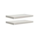 Ver imagem 2 de Kit 2 Prateleiras 40 x 20cm Branco Espessura 25mm Suporte Invisível