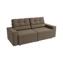 Ver imagem 2 de Sofá Retrátil Domus 228cm Suede Mescla Taupe Kappesberg