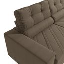 Ver imagem 5 de Sofá Retrátil Domus 228cm Suede Mescla Taupe Kappesberg