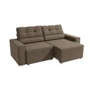 Ver imagem 7 de Sofá Retrátil Domus 228cm Suede Mescla Taupe Kappesberg