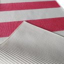 Ver imagem 2 de Jogo Tapete Boho Listrado 3 Peças Natural/Pink - Antiderrapante FASTLAR TAPETE PASSADEIRA