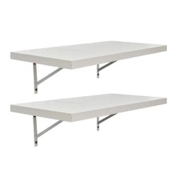 Kit 2 Prateleiras 40 x 30cm Branco Espessura 25mm Mão Francesa - 2