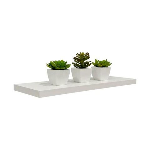 Prateleira 50 x 15cm Branco Espessura 25mm Suporte Invisível