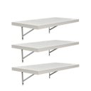 Ver imagem 2 de Kit 3 Prateleiras 50 x 20cm Branco Espessura 25mm Mão Francesa