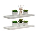 Ver imagem 1 de Kit 2 Prateleiras 60 x 15cm Branco Espessura 25mm Suporte Invisível