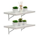 Ver imagem 1 de Kit 2 Prateleiras 50 x 30cm Branco Espessura 25mm Mão Francesa