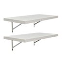 Ver imagem 2 de Kit 2 Prateleiras 50 x 30cm Branco Espessura 25mm Mão Francesa