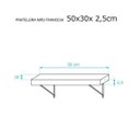 Ver imagem 3 de Kit 2 Prateleiras 50 x 30cm Branco Espessura 25mm Mão Francesa