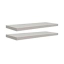 Ver imagem 2 de Kit 2 Prateleiras 60 x 20cm Branco Espessura 25mm Suporte Invisível