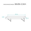 Ver imagem 3 de Kit 3 Prateleiras 60 x 30cm Branco Espessura 25mm Mão Francesa