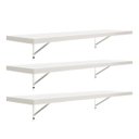 Ver imagem 2 de Kit 3 Prateleiras 60 x 30cm Branco Espessura 25mm Mão Francesa