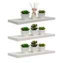 Ver imagem 1 de Kit 3 Prateleiras 60 x 20cm Branco Espessura 25mm Suporte Invisível