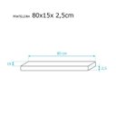 Ver imagem 3 de Prateleira 80 x 15cm Branco Espessura 25mm Suporte Invisível